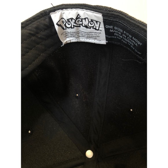 Pokémon Pikachu Black Snapback Hat Cap NEW Adjustable One Size Adult - Picture 7 of 8